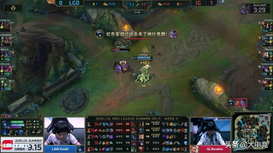 LOL-LPL:再现开局大乱斗!IG新人打野Carry队伍,IG 2-0击败LGD