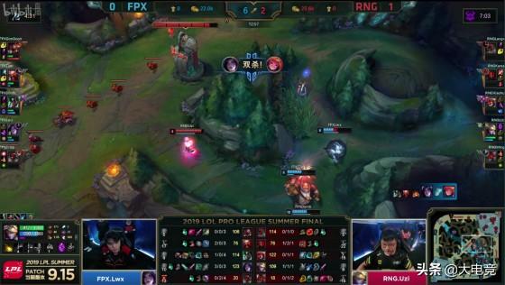 LOL-LPL决赛：FPX重现招牌四包二，碾压击败RNG，双方1-1战平