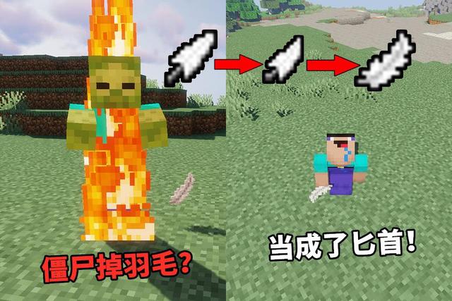 我的世界:萌新回忆录,被困海景房,僵尸掉羽毛,你经历过吗?
