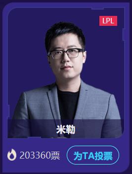 2018年LPL年度最受欢迎选手、解说评选，今天结束投票