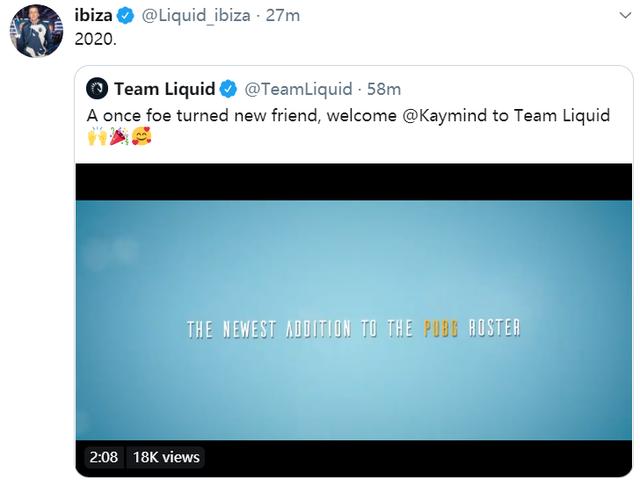 尽地求生:Kaymind加进Liquid战队!强强结合Liquid剑指2020