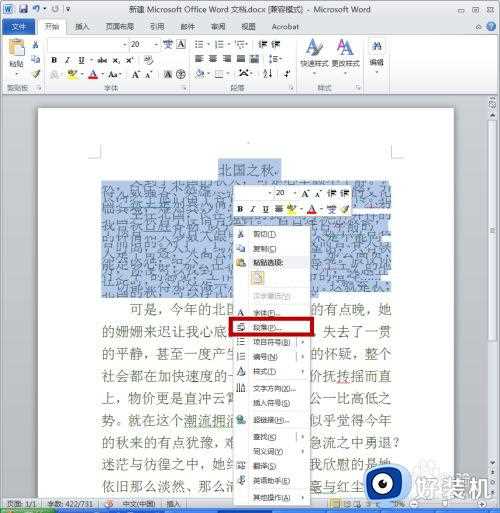 word选中部分文字后就重影怎么办_word文档文字出现重影修复方法